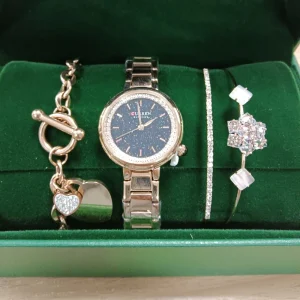 Fashion Crystal Design Women Watch Bracelet Watch Set Female Jewelry Set Fashion Creative Quartz Watch Lady's Gift