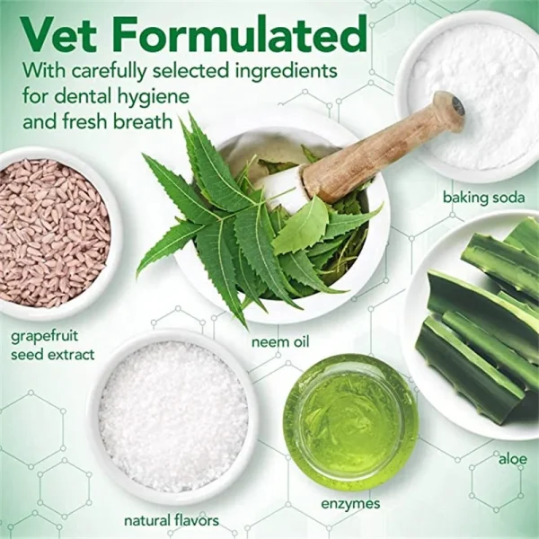 Vet Recommend Baking Soda Dog Toothpaste Dental Care Gel Fresh Breath Remove Tartar Buildup With Aloe Enzymes
