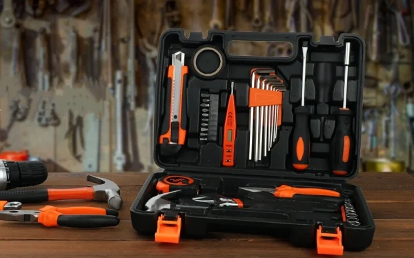 Basic Household Hand Tools Kit with CrV Material Including Toolbox for Home Repair & Maintenance OEM Customizable