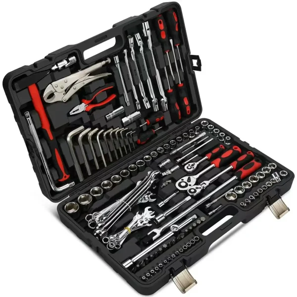 147 Pcs Multifunction Plastic Case Carbon Steel Tool Socket Wrench House Hand Tools Kit Set 147 Pcs Multifunction Plastic Case Carbon Steel Tool Socket Wrench House Hand Tools Kit Set