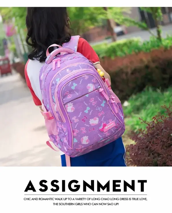 Factory Price Cute Girls School Bag 3pcs Set Beautiful Children Backpack Primary Students Bookbags Kids Teens Mochilas Escolares