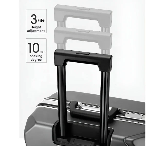 PC Aluminum Luggage Carry on Luggage Suitcases 20/24/28 Inch Trolley Travelling Bags With USB Aluminum Suitcase Gift Box Female