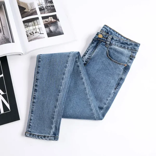 Wholesale New Fashion Women Stretch Denim Pencil Jeans Stretch Elastic Trousers Pants High Waist Lady Girls Casual Jeans