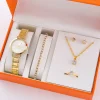 DY-02 New Watch Fashion Diamond Set  Quartz Watch Jewelry Gift Set