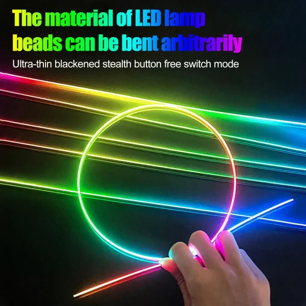 Handles Smart Multicolor Rgb Symphony Acrylic Led Car and Universal  Car Dynamic Chasing Ambient Light of Ambient Lighting Car