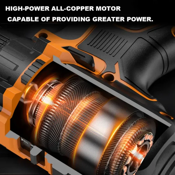 Professional Mechanic Power Wireless Tools Combo Kit Promotional Electronic Tool Box Set Bits Electrical Drills Free Shipping