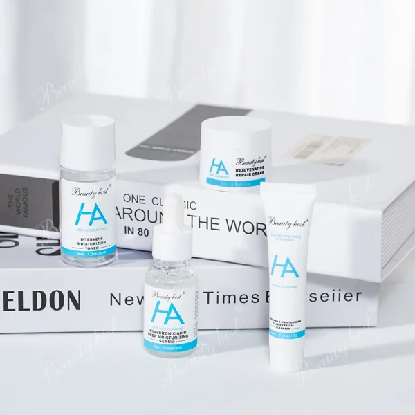 Cosmetics OEM Beauty Personal Care Products Hyaluronic Acid Deep Hydrating Face Skin Care Travel Kit