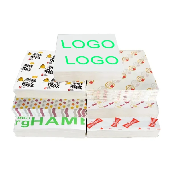 Personalized Printed Food Safe Grade Wax Paper for Burgers Wholesale