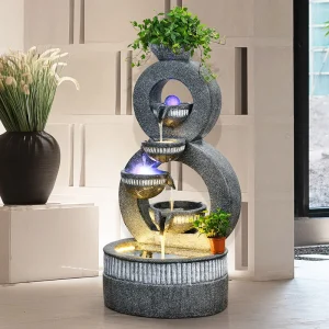 European Luxury Gray Home Decor for Garden Lawn Yard Indoor and Outdoor Water Fountain Housewarming Gift Waterfalls European Luxury Gray Home Decor for Garden Lawn Yard Indoor and Outdoor Water Fountain Housewarming Gift Waterfalls