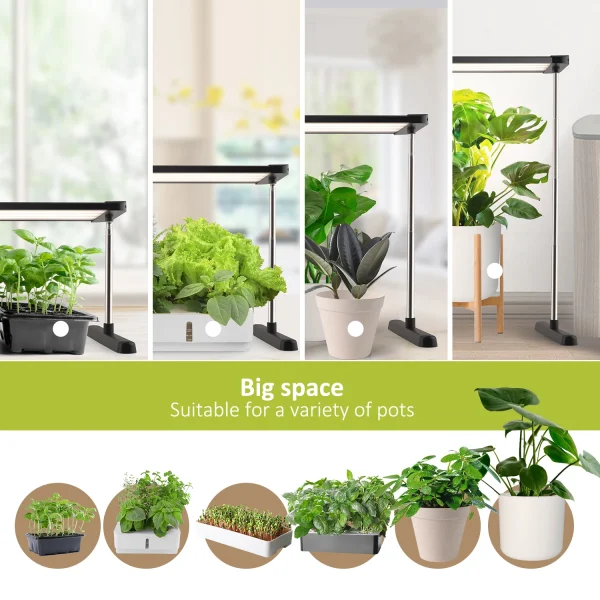 Planter Adjustable Hanging, Standing, Ceiling Mounting Indoor Plant Grow Kit Smart Garden LED Hydroponic Indoor Herb Garden