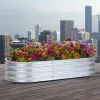 Premium Steel Galvanized Eco-Friendly Outdoor Raised Garden Bed with Customizable Size for Home Flower Pots & Planters