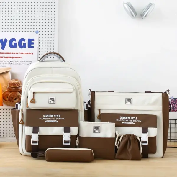 Students Schoolbag Fashionable Waterproof Set Custom Logo School Bags Student Backpack Set