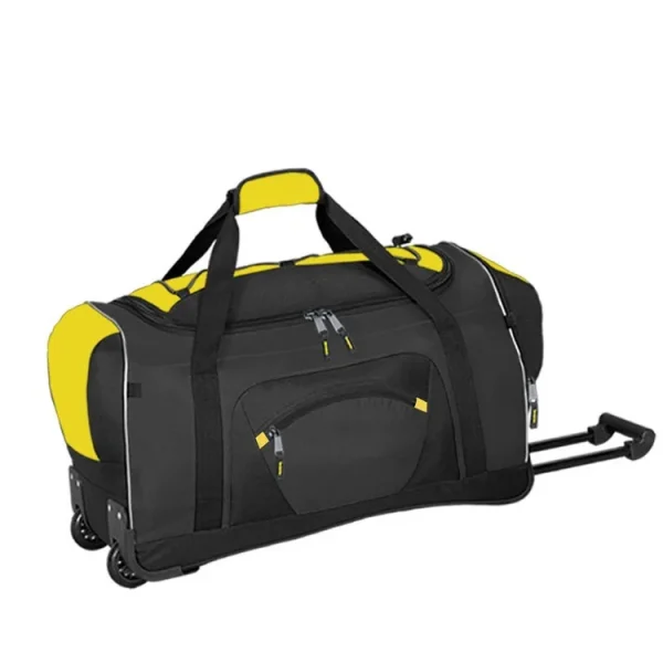 Hot Sell 22 Inch Waterproof Polyester Rolling Duffle Bag Unisex Gender Travel Airport Luggage Trolley Lock Spinner Carry-on