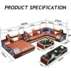 Hot Sale Easy Modular Durable High Quality Modern Music USB Technology Verity LED Light Leather Living Room Furniture Set Sofa Hot Sale Easy Modular Durable High Quality Modern Music USB Technology Verity LED Light Leather Living Room Furniture Set Sofa