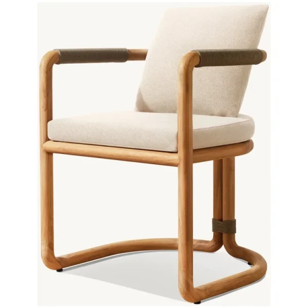 Outdoor Patio Outside Furniture Simple Tabletop Solid Teak Furniture Wooden Outdoor Dining Set