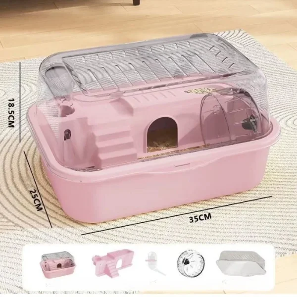 Golden Bear Cage Large Space Hamster Cage Acrylic Hamster Cage Take-out Luxury Pet Supplies