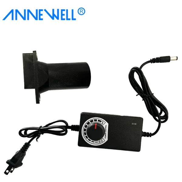 OEM 97mm DC 12V 24V 36V High Speed Centrifugal Air Blower Fan with AC Plug 3 Speeds Controller 9733 Heater BBQ Small Blower Fan