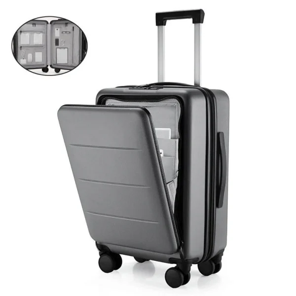 Luggage Suitcase Piece Set Carry on Abs+pc Spinner Trolley With Pocket Compartment Weekend Bag ( 20in(carry On)