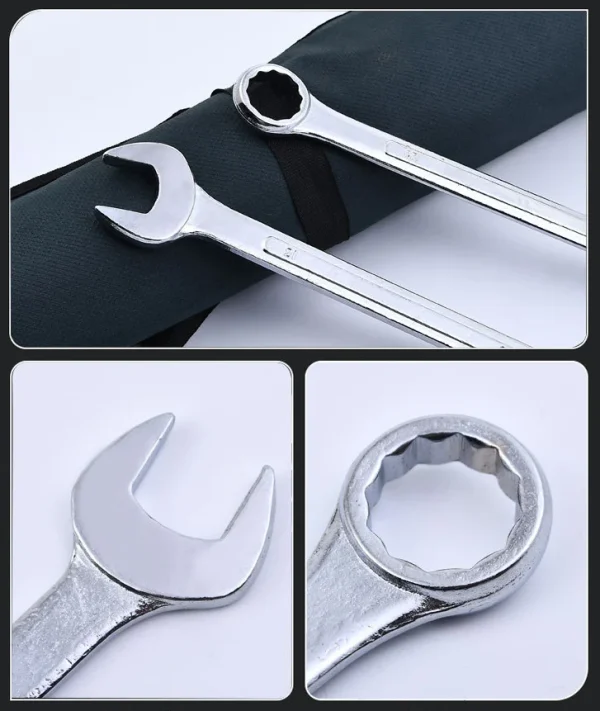 14 in 1 8-24mm Wrench Set Tools Raised Rib Mirror Matte Open End Wrench Multi-functional Car Repair Tool Set Portable Hand Tools