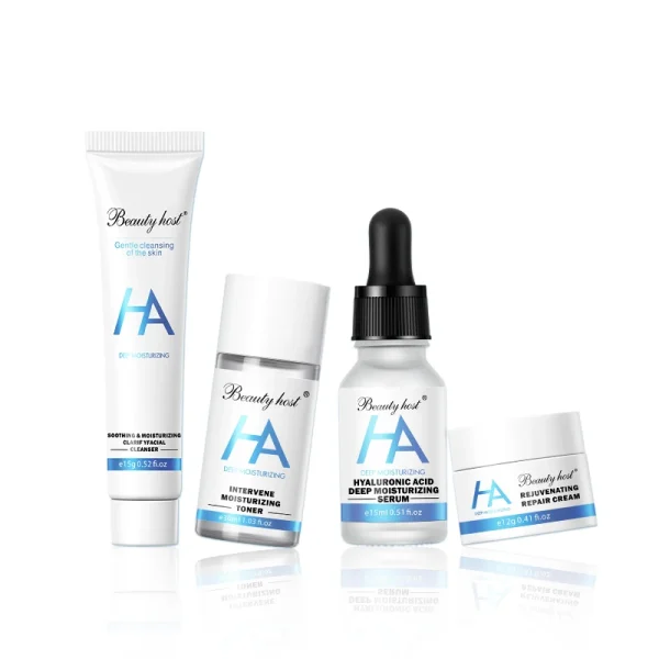 Cosmetics OEM Beauty Personal Care Products Hyaluronic Acid Deep Hydrating Face Skin Care Travel Kit