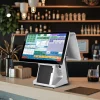 Windows 10 System Dual Screen 15.6 Inch Pos System Touchscreen Supermarket Cafe Bakery POS Terminal Machine
