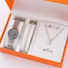 DY-02 New Watch Fashion Diamond Set  Quartz Watch Jewelry Gift Set