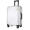 PC Aluminum Luggage Carry on Luggage Suitcases 20/24/28 Inch Trolley Travelling Bags With USB Aluminum Suitcase Gift Box Female