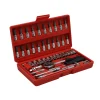 46 Pcs Socket Ratchet Wrench Tools Set Box Auto Repair Hand Tools