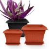 High Quality Large Square Plastic Indoor/Outdoor Flower Pots Home Decor Garden Planters Wholesale Large Outdoor Plant Pots