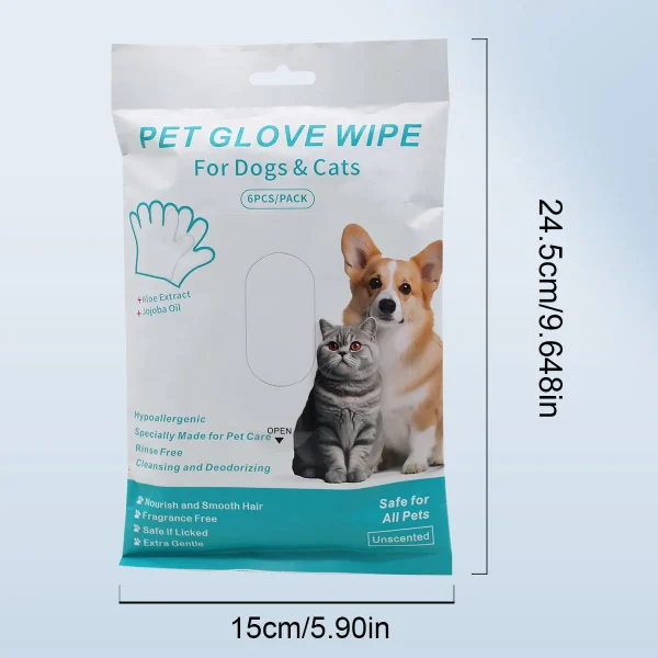 Wholesale Factory  Custom Brand Pet Grooming Cleaning Wipes Pets Care Gloves Wet Wipes Daily Cleaning for Cats and Dogs