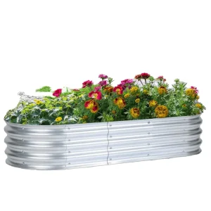 Premium Steel Galvanized Eco-Friendly Outdoor Raised Garden Bed with Customizable Size for Home Flower Pots & Planters Premium Steel Galvanized Eco-Friendly Outdoor Raised Garden Bed with Customizable Size for Home Flower Pots & Planters