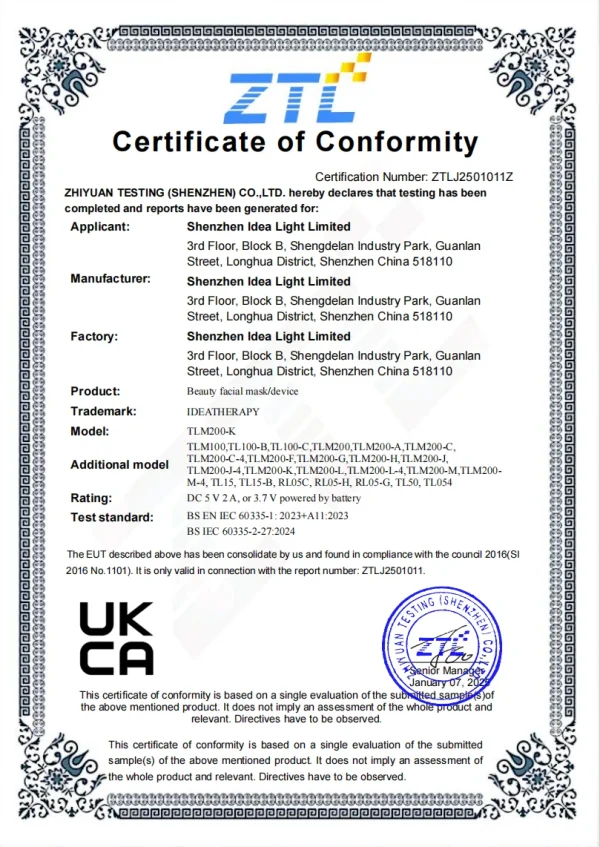 Ideatherapy Medical Grade 510K Red Facial 3 Color Mask  Light Therapy Face Beauty Product Machine Led Lamp