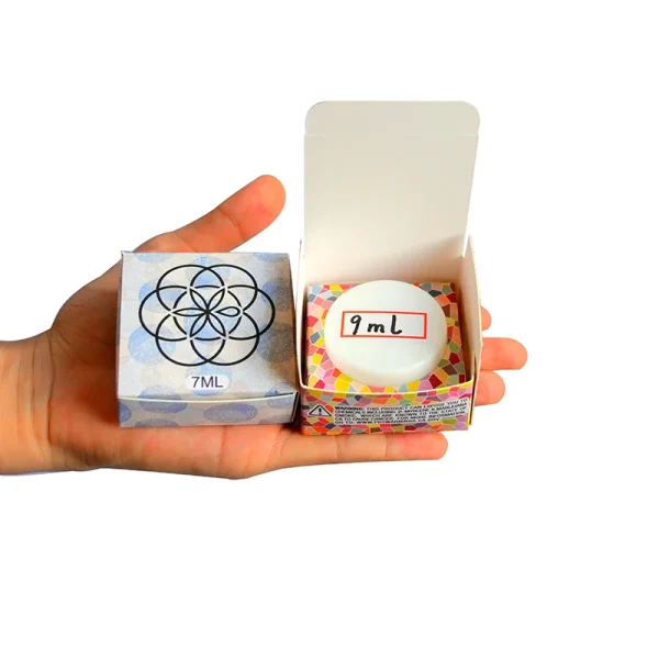 Concentrate Container Packaging Box Custom Printed for 5/7/9ml Glass Jar Paper Box Packaging