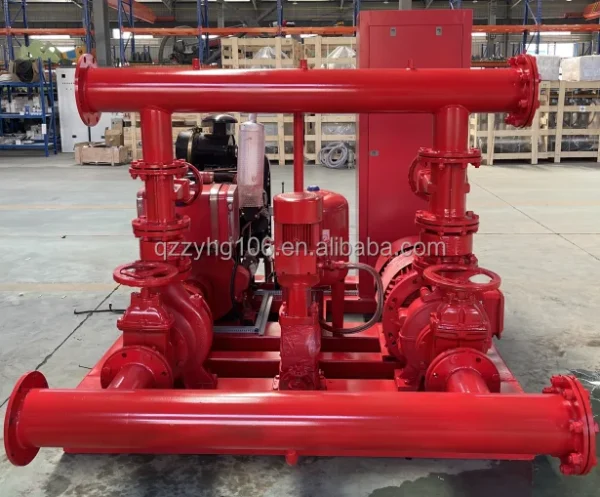 Fire Pump Set D+E+J Three System 500gpm & General Dual Power Fixed Water Supply Equipment diesel Engine Fire Fighting Water Pump