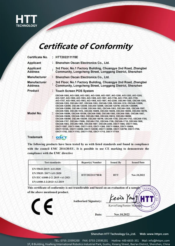 Windows 10 System Dual Screen 15.6 Inch Pos System Touchscreen Supermarket Cafe Bakery POS Terminal Machine