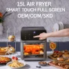 PANERKA Air Fryer With Viewing Window Kitchen Appliances Household Commercial Non-fryer Air Fryer 10L 1350w Air Fryer