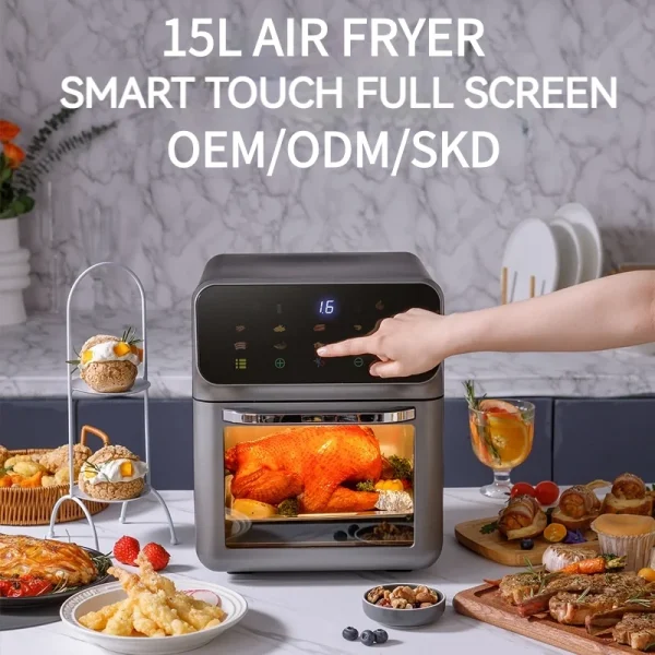 PANERKA Air Fryer With Viewing Window Kitchen Appliances Household Commercial Non-fryer Air Fryer 10L 1350w Air Fryer