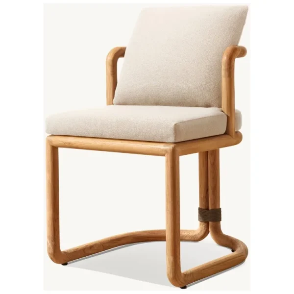 Outdoor Patio Outside Furniture Simple Tabletop Solid Teak Furniture Wooden Outdoor Dining Set