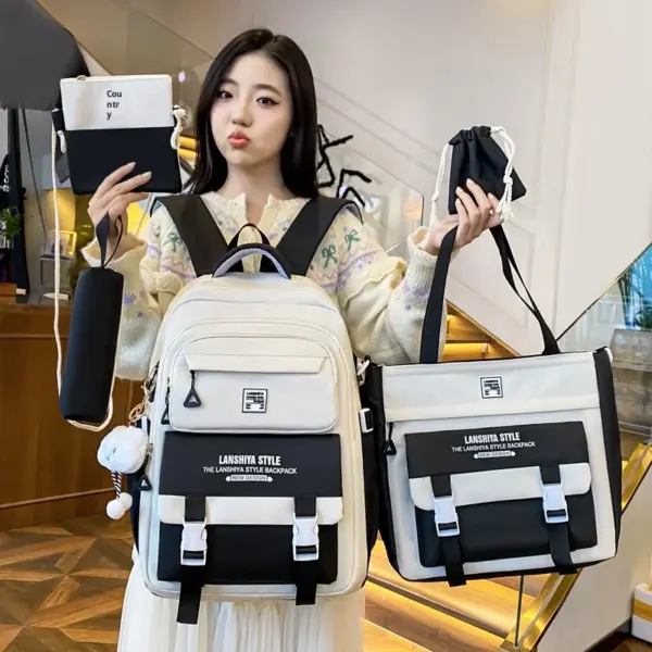 Students Schoolbag Fashionable Waterproof Set Custom Logo School Bags Student Backpack Set