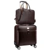 Popular Durable PU Leather Luggage Scratch Proof PVC Leather Luggage Business Suitcase Set Travel Luggage