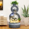 European Luxury Gray Home Decor for Garden Lawn Yard Indoor and Outdoor Water Fountain Housewarming Gift Waterfalls