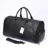 MARRANT Genuine Leather Men Travel Bag Sports Gym Bag Large-Capacity Weekend Overnight Luggage Travel Duffle Bag for Men