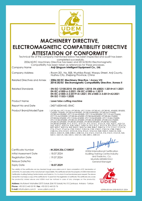 High Power Tube Industrial Machinery for Railway Components Semi-automatic CNC Metal Including for Stainless Steel Alloys