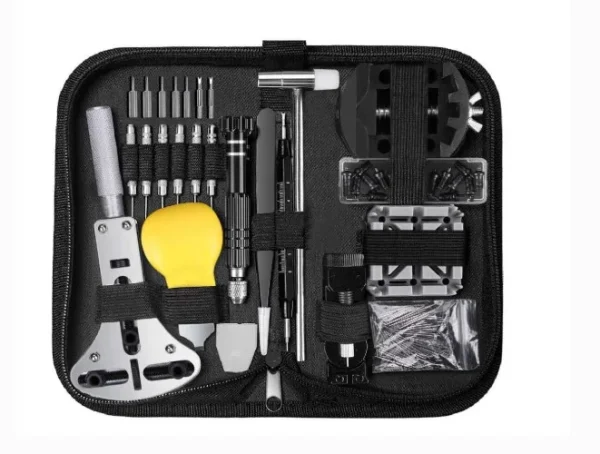 112-in-1 Watch Repair Tool Kit with Hard Case Screwdriver and Spring Bar Tool Set Watch Band Link Pin Tool OEM Customizable