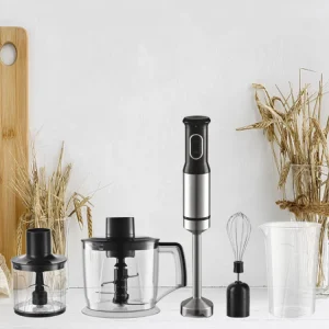 Household Kitchen Electric Hand Blenders Portable Plastic Mixing Bowl Stick Blender Ice Crushing 4 in 1 Immersion Blender Set