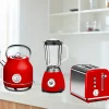 Top Grade Retro Stylish Kitchen Appliance 3 in 1 Stainless Steel 2 Slices Toaster 1.7L Water Kettle and Blender Set