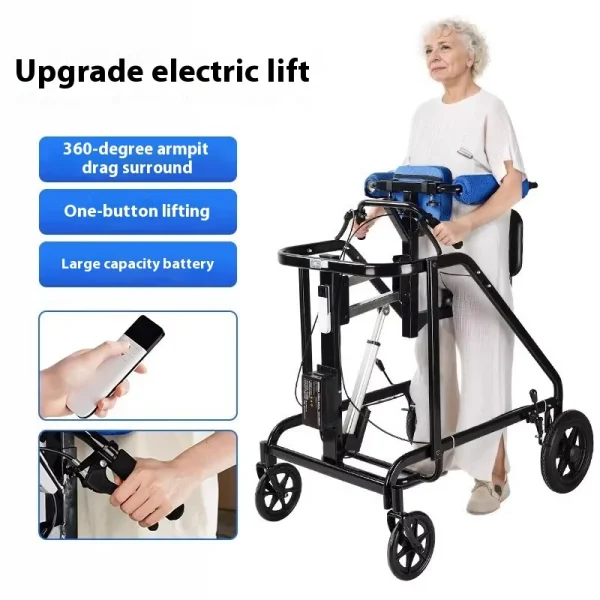 Electric Lifting Adult Walkers Rehabilitation Training Equipment Elderly Walking Aid Walk Stand for Improved Walking Therapy