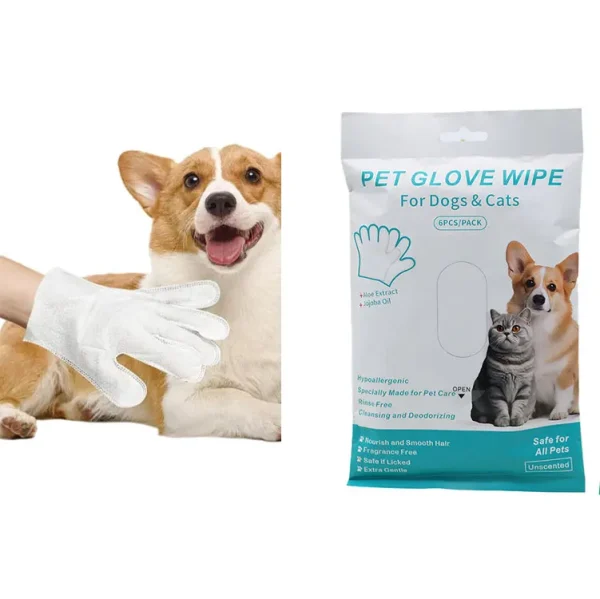 Wholesale Factory  Custom Brand Pet Grooming Cleaning Wipes Pets Care Gloves Wet Wipes Daily Cleaning for Cats and Dogs