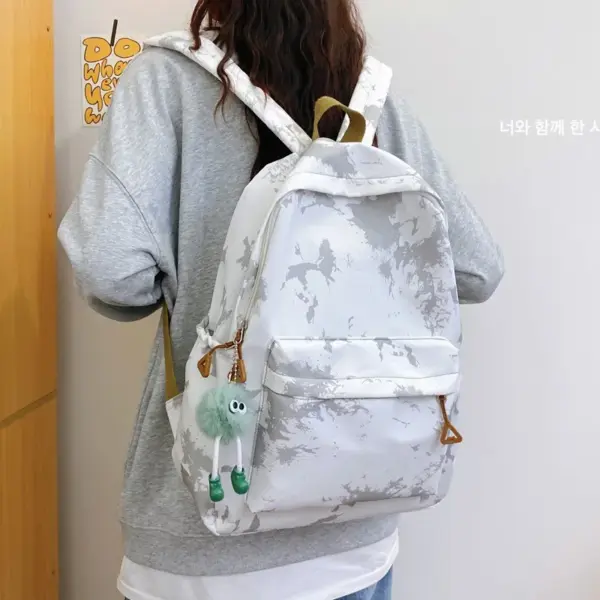 Casual Travel Backpack for High School and College Students Unisex New Fashion Waterproof Tie-Dye Bag