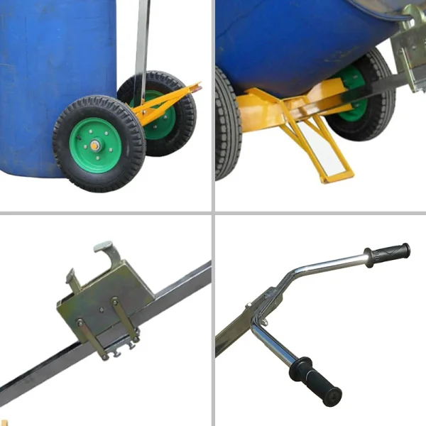 Factory Direct Sale 300 kg Oil Handling Tool Drum Carrier Oil Drum Trolley-Material Handling Equipment